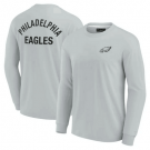Men's Philadelphia Eagles Gray Super Soft Long Sleeve T Shirt