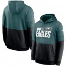 Men's Philadelphia Eagles Green Black Sideline Impact Lockup Performance Pullover Hoodie