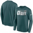 Men's Philadelphia Eagles Green Sideline Impact Legend Performance Long Sleeves T Shirt 632