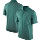 Men's Philadelphia Eagles Green Sideline Lock Up Victory Performance Polo