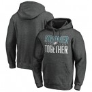 Men's Philadelphia Eagles Heather Charcoal Stronger Together Printed Pullover Hoodie 0702