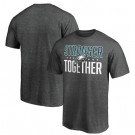 Men's Philadelphia Eagles Heather Charcoal Stronger Together Printed T-Shirt 0876