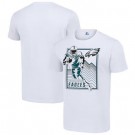 Men's Philadelphia Eagles White Graphic Shield Logo T Shirt