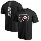 Men's Philadelphia Flyers #11 Travis Konecny Black Printed T Shirt 112226