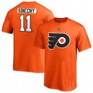 Men's Philadelphia Flyers #11 Travis Konecny Orange Printed T Shirt 112536