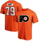 Men's Philadelphia Flyers #79 Carter Hart Orange Printed T Shirt 112457