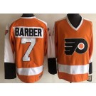 Men's Philadelphia Flyers #7 Bill Barber Orange Throwback Jersey