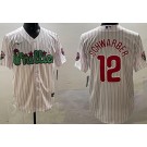 Men's Philadelphia Phillies #12 Kyle Schwarber White Fashion Cool Base Jersey