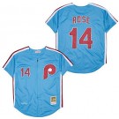 Men's Philadelphia Phillies #14 Pete Rose Blue 1980 Throwback Jersey