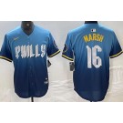Men's Philadelphia Phillies #16 Brandon Marsh Blue 2024 City Cool Base Jersey