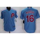 Men's Philadelphia Phillies #16 Brandon Marsh Light Blue Cool Base Jersey