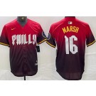 Men's Philadelphia Phillies #16 Brandon Marsh Red 2024 City Cool Base Jersey