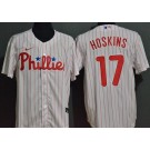 Men's Philadelphia Phillies #17 Rhys Hoskins White Cool Base Jersey