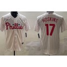 Men's Philadelphia Phillies #17 Rhys Hoskins White Cool Base Jersey