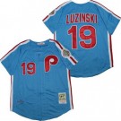 Men's Philadelphia Phillies #19 Greg Luzinski Blue 1980 Throwback Jersey