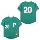 Men's Philadelphia Phillies #20 Mike Schmidt Aqua 1988 Throwback Jersey