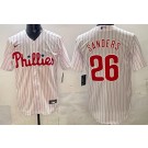 Men's Philadelphia Phillies #26 Miles Sanders White Cool Base Jersey