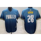 Men's Philadelphia Phillies #28 Alec Bohm Blue 2024 City Cool Base Jersey