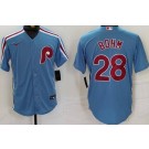 Men's Philadelphia Phillies #28 Alec Bohm Light Blue Cool Base Jersey