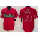 Men's Philadelphia Phillies #28 Alec Bohm Red Fashion Limited Jersey