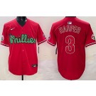 Men's Philadelphia Phillies #3 Bryce Harper Red Fashion Limited Jersey