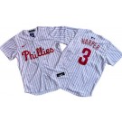 Men's Philadelphia Phillies #3 Bryce Harper White Limited Jersey