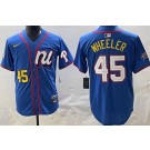 Men's Philadelphia Phillies #45 Zack Wheeler Blue 2025 All Star Limited Jersey