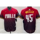 Men's Philadelphia Phillies #45 Zack Wheeler Red 2024 City Cool Base Jersey