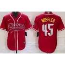 Men's Philadelphia Phillies #45 Zack Wheeler Red City Fashion Cool Base Jersey