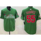 Men's Philadelphia Phillies #55 Ranger Suarez Green Fashion Cool Base Jersey