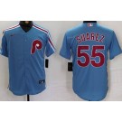 Men's Philadelphia Phillies #55 Ranger Suarez Light Blue Cool Base Jersey