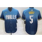 Men's Philadelphia Phillies #5 Bryson Stott Blue 2024 City Cool Base Jersey