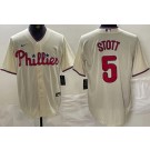 Men's Philadelphia Phillies #5 Bryson Stott Cream Cool Base Jersey