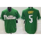 Men's Philadelphia Phillies #5 Bryson Stott Kelly Green Celtic Cool Base Jersey