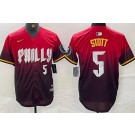 Men's Philadelphia Phillies #5 Bryson Stott Red 2024 City Player Number Cool Base Jersey