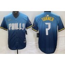 Men's Philadelphia Phillies #7 Trea Turner Blue 2024 City Cool Base Jersey