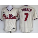 Men's Philadelphia Phillies #7 Trea Turner Cream Authentic Jersey