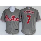 Men's Philadelphia Phillies #7 Trea Turner Gray Authentic Jersey