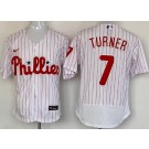 Men's Philadelphia Phillies #7 Trea Turner White Authentic Jersey