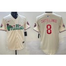 Men's Philadelphia Phillies #8 Nick Castellanos Cream Fashion Cool Base Jersey