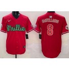 Men's Philadelphia Phillies #8 Nick Castellanos Red Fashion Limited Jersey