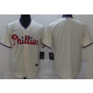 Men's Philadelphia Phillies Blank Cream Cool Base Jersey