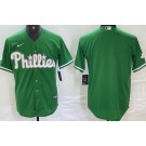 Men's Philadelphia Phillies Blank Kelly Green Cool Base Jersey