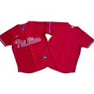 Men's Philadelphia Phillies Blank Red Cool Base Jersey