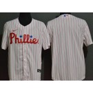 Men's Philadelphia Phillies Blank White Cool Base Jersey