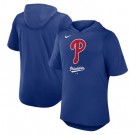 Men's Philadelphia Phillies Blue Tri Blend Hoodie T Shirt