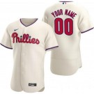 Men's Philadelphia Phillies Customized Cream Authentic Jersey