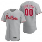Men's Philadelphia Phillies Customized Gray Authentic Jersey