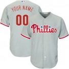 Men's Philadelphia Phillies Customized Gray Cool Base Jersey