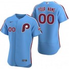 Men's Philadelphia Phillies Customized Light Blue Authentic Jersey